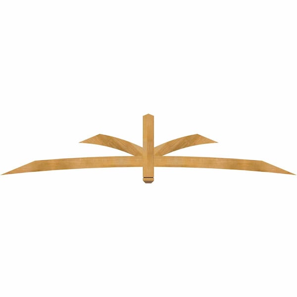Ekena Millwork Davenport Rough Sawn Timber Gable Bracket, Western Red Cedar, 108"W x 22"H x 2"D x 4"F, 5/12 Pitch GBW108X22X0204DAV00RWR - main